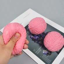 Tachimi 1pc Home Desktop Decor Collectible Small Brain Theme Squeeze Toy Slow Rebound Crisp Sound Stress Relief Toy Children's Toy Indoor Daily Ornament Random Shipment - Multicolor - View 1