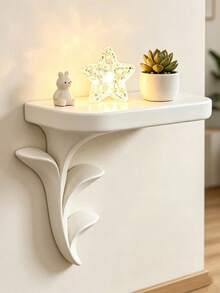1pc Sprout Shaped Wall Mounted Storage Rack, Creative Plant Style Wall Storage Shelf, Handmade Decorative Display Rack - Multicolor - View 1