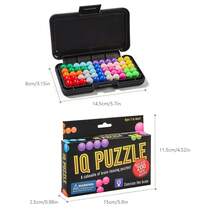 Bead Building Block Game, Suitable For Multi-Player Tabletop Game, Thinking Game, 3D Building Block Game, Educational Puzzle Game, Boys Toy, Girls Toy - Black - View 4