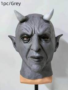 1pc Fashionable Personalized Devil Horn Mask Cosplay Horror Devil Costume Head Mask, Practical Prank Scary Ghost Face Costume Prop, Durable Exquisite Compact Suitable For Masquerade Party Convenient To Carry Mask Head Cover - View 12