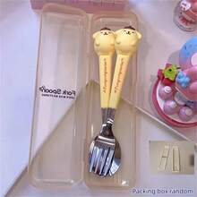 2pcs/Set Set Peralatan Makan Portabel Stainless Steel Sanrio, Peralatan Makan yang Dapat Digunakan Kembali, Sendok dan Garpu untuk Perjalanan Luar Ruangan, Cocok untuk Berbagai Acara, Sempurna sebagai Hadiah Liburan (Kotak Peralatan Makan Dapat Dilepas atau Tidak Dapat Dilepas, Diberikan Secara Acak) - MultiWarna - View 14
