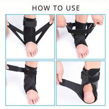 1pc New Quick-Lace Ankle Support, Adjustable Slim Fit, Lightweight Compression Ankle Wrap, Breathable Sports Ankle Compression Brace - Multicolor - View 5