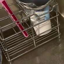 1件防鏽不鏽鋼牙刷架，適用電動牙刷與牙膏，浴室收納架，附防滑底座與排水設計檯面收納器，返校用品、教師節禮物 - 彩色 - 查看 11