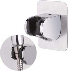 Self-Adhesive Handheld Shower Head Holder (9.5 Cm Long * 7 Cm Wide), With Strong Adhesive Tape, Drill-Free Installation, Adjustable Angle, Suitable For Handheld Shower Heads, Rust-Proof And Space-Saving, 1 Piece - 1pc - View 6