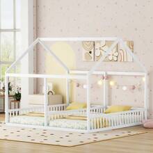 90 X 200 Single Beds, Flat Beds, House-Style Beds, 2-In-1 Beds - White - View 5
