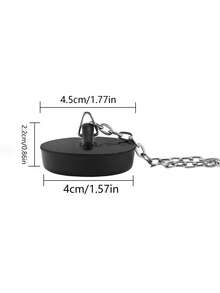 1 pieza Tapón de drenaje para cocina/baño, tapón de rebosadero de goma para fregadero, bañera, drenaje de piso - Negro - Ver 3