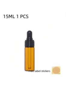 1件/5件裝 1ml 2ml 3ml 5ml 10ml 15ml 20ml 棕色琥珀玻璃可重複填充滴管瓶，精油填充工具，精確劑量控制，防光空瓶，旅行便攜，噴霧瓶，迷你香水 - 棕色 - 查看 14