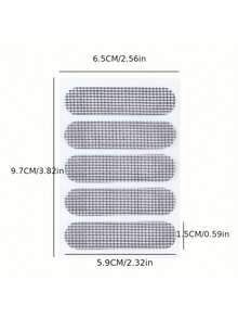 5/8/10pcs Self-Adhesive Stainless Steel Insect Screen Drain Filter Sticker, Suitable For Doors And Windows - Multiple Specifications - View 3
