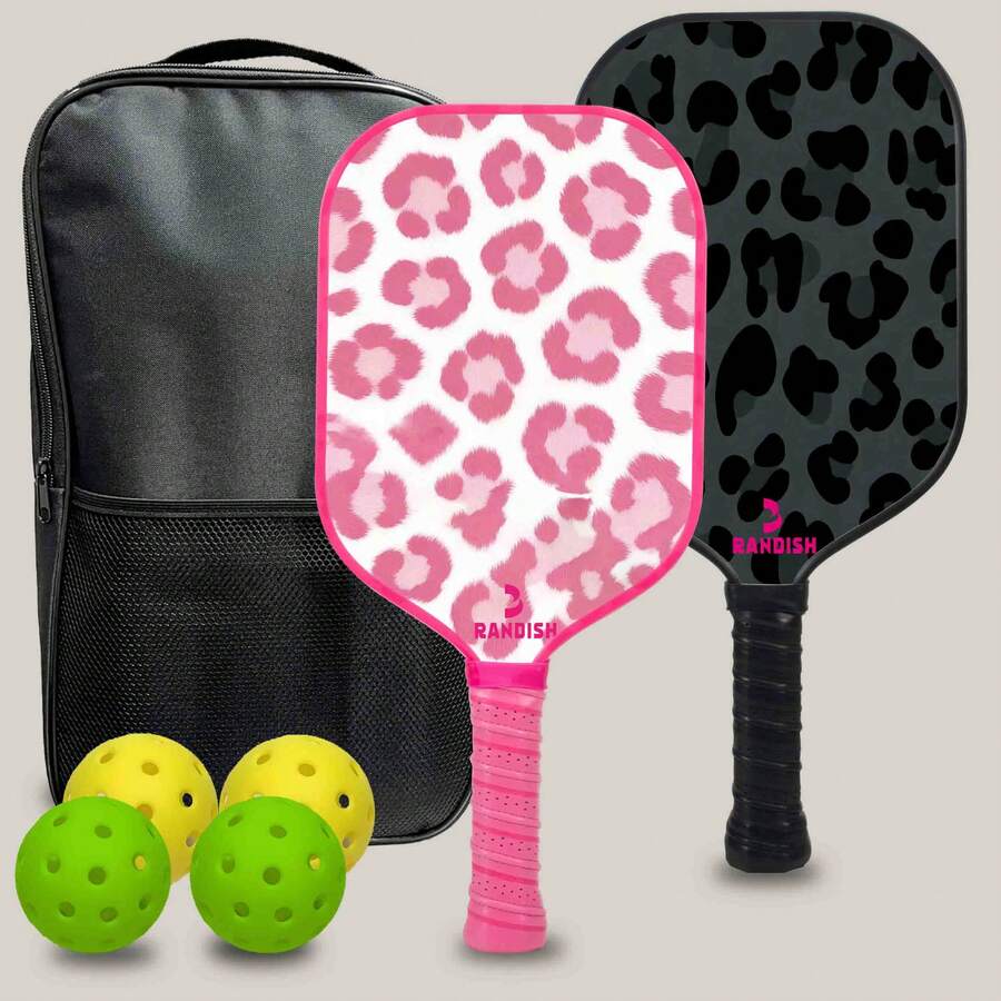 RANDISH Pickleball Paddle Set, 16mm Core Thickness, Includes 2 Pickleball Paddles, 4 Balls And 1 Storage Bag