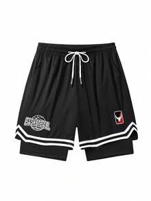 Men's Summer Casual Outdoor Sports Quick-Dry Shorts - Black - View 2