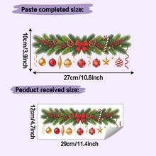 1pc Christmas Fir Pine Branches Sticker For Toilet Decor, Suitable For Bathroom And Toilet Decoration Stickers, PVC Removable Sticker - Christmas Fir Pine Branch - View 2