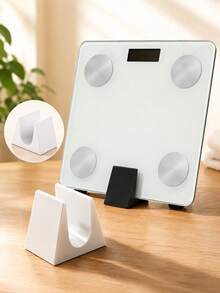 2pcs Weighing Scale Storage Rack, Multi-Functional Electronic Scale Storage Rack, Space-Saving Slotted Storage, File Stacking Bracket, Suitable For Small Spaces Such As Bathrooms/Kitchens/Living Rooms/Wardrobes, Upright Shelf, Storage, Bracket - Multicolor - View 1