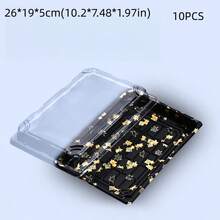 10/15 piezas Contenedores rectangulares de almacenamiento de alimentos multicolor con tapas transparentes, gran capacidad a prueba de fugas apilables, adecuados para bandejas de queso, aperitivos, bandejas de verduras y frutas, cajas de almuerzo para llevar, perfectos para cenas, cumpleaños y días festivos - Multicolor - Ver 43