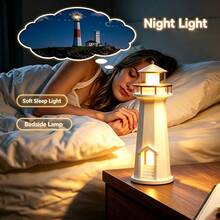 Speaker Nirkabel Bentuk Mercusuar dengan Proyeksi Bulan dan Musik RGB, Lampu Malam dengan Pengisi Daya Nirkabel Ponsel, Lampu Samping Tempat Tidur Romantis, Hadiah Ulang Tahun Kreatif untuk Pasangan dan Pelajar - Satu-Ukuran - View 5