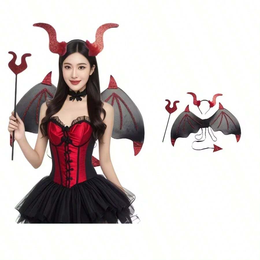 Halloween Bat Wings Three Pieces Costume Party/Stage Performance (Actual Product As Shown In SKU Image) - View 1