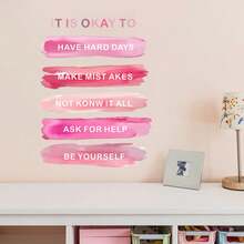 1pc Motivational Quote Print Wall Sticker, Removable PVC Self-Adhesive, Suitable For Bedroom, Living Room, Study Room Decoration - Inspirational Quotes Wall Stickers - View 2