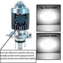 Lampu Depan LED Sepeda Motor Heyword 1 buah, Antarmuka H4, Sinar Jauh/Dekat Dua Warna, Lampu Depan Sepeda Motor, Antarmuka BA20D untuk Skuter, Baterai Tidak Termasuk - putih dan putih - View 15
