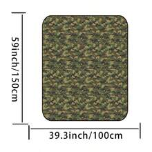 Vintage Green Camouflage Pattern Portable Outdoor Placemat - Vintage Green - View 9