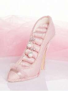 1 Creative High-Heeled Shoe-Shaped Jewelry, Ring Storage Rack Storage Box - Pink - View 6