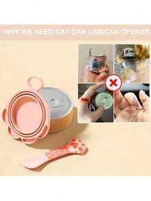 3pcs Cat Treat Squeeze Spoon, Cat Treat Feeding Spoon, Multi-Function Cat Treat Dispenser, Convenient Cat Licking Spoon, Cat Wet Food Spoon, Cat Dog Canned Food Lid, Silicone Cat Food Spoon Or Cat Canned Food Opener, Cat Treat Spoon, 1 - One Size Fits All - View 3