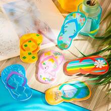 6PCS Flip-Flop Sticky Notes, Hawaii Party Gifts, Summer Beach Theme Memo Pads, Cruise Souvenirs, Self-Adhesive Colorful Memo Pads, Removable Sticky Notes - one-size - View 7