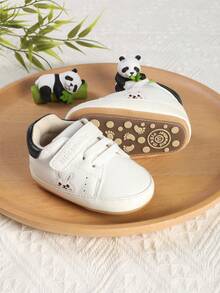 Infant Boy Girl Soft Sole Crib Shoes Non-Slip First Walkers Sneakers 0-12M - Black - View 2