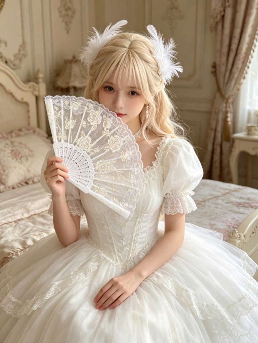 1件復古流蘇摺扇 中式經典摺扇 漢服旗袍配件扇 舞蹈表演扇 婚禮伴娘扇 家居裝飾扇 便攜手持扇 - O - 查看 1