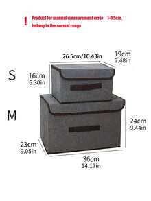 2pcs/1pc Foldable Storage Box, Portable Organizer For Clothes, Underwear, Socks And Other Items, Dust-Proof And Moisture-Proof Closet Storage Device, Wardrobe Organizer, Vanity Organizer, Dormitory Clothes, Toys, Books, Snacks And Miscellaneous Storage Tool, Linen Foldable Storage Container, Multi-Functional Home Storage Box, Clothes Organizer - Multicolor - View 11