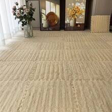 16pcs Solid Color Patchwork Decorative Bedroom Puzzle Foam Carpet Mats, Thickened Plush Customizable Solid Color Patchwork - 30 X 30 cm - View 5