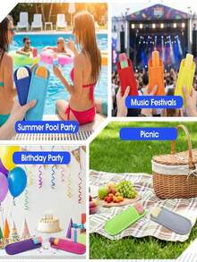 15pcs Reusable Washable Popsicle Sleeves, Insulated Popsicle Covers, Ice Cream Popsicle Bags, Summer Popsicle Protection Covers - Multicolor - View 9
