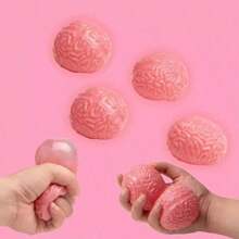 Tachimi 1pc Home Desktop Decor Collectible Small Brain Theme Squeeze Toy Slow Rebound Crisp Sound Stress Relief Toy Children's Toy Indoor Daily Ornament Random Shipment - Multicolor - View 4