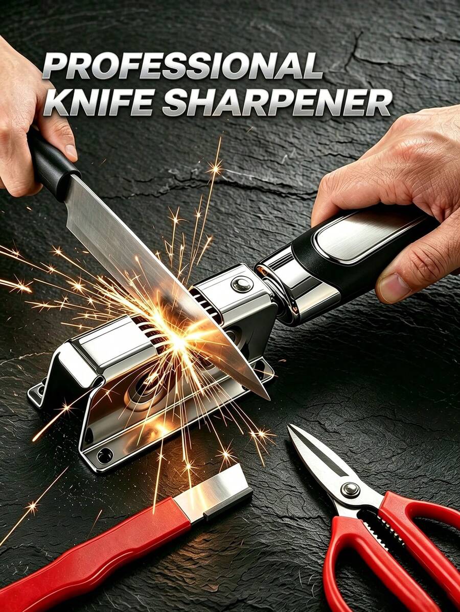 Multifunctional Knife Sharpener Professional Tungsten Steel Quick Sharpening Tool For Kitchen Knives Scissors Garden Shears Fixed Angle Grindstone Kitchen Gadget - Sharpening Tool - View 1