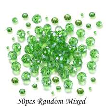 1 Box Green Faceted Glass Rondelle Beads Assorted Sizes Loose Spacer Beads With Storage Case For DIY Bracelet Necklace Earrings Jewelry Making Crafts - A - View 9