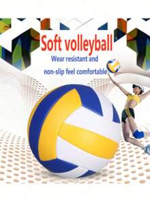 1pc Durable Entertainment Sports Training Volleyball, Multi-Color Indoor Training Volleyball, Preferred For Home Use, Volleyball Equipment, Suitable For Indoor Games, Outdoor Sports, Beach Volleyball And Children's Training - A - View 2