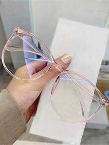 Glasses With Clear Lenses And Transparent Frames; Suitable For Computer, TV, Gaming, And Smartphone Use; Unisex. - Clear - View 5