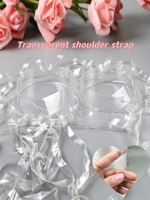 0.6cm,1cm Large Size High Elasticity Transparent Shoulder Strap TPU Transparent Style Clothing Underwear Bra Invisible Anti-Slip Elastic Band Stocking Mouth Elastic Various Clothing Types Edge Shaping Can Be Used - A - View 11