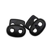 10 piezas Cierre de cuerda elástica negro duradero, ajustador de cuerda elástica de bola de un solo orificio, material PC, con tirador de cremallera - Multicolor - Ver 7