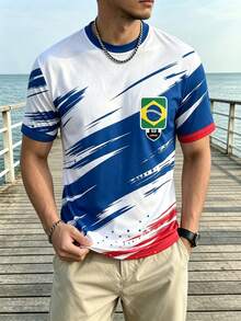 Camiseta de fútbol del Equipo Nacional de Brasil 2026, adecuada para aficionados - Azul cielo - Ver 2
