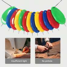 Enhebrador de hilo de costura hecho a mano, herramienta de enhebrado automático para máquina de coser, enhebrador fácil para bordado, asistente de enhebrado automático, herramienta de enhebrado de aguja, color aleatorio - Multicolor - Ver 2