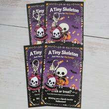 1/2/3/4/5/7/8/10/14pcs 2D Halloween Skeleton Series Keychain Set With Small Skeleton Card, Sweet Cool Gothic Style Bag Charm, Halloween Party Favor Gift, Party Decoration Gift, Lucky Gift, Birthday Gift - Multicolor - View 10