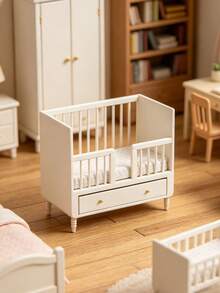 1 Set 16.8cm Dollhouse Miniature Luxury Fun Full House Bedroom Furniture Items, Suitable For Adult Women Mini Full House Interior Decor With Fresh Atmosphere, Home Desktop Full Set Collection Display, Minimalist Soft Decor Matching Good Item - Multicolor - View 8