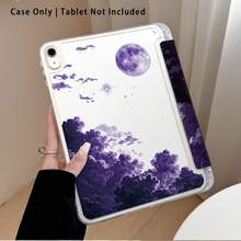 1件紫色月亮星星雲朵圖案平板保護殼附支架，適用於 Honor 8/9/10/X8/X8A/X9/X8Pro/X9Pro/MatePad SE 11吋/MatePad 11吋/11.5吋/MatePad Pro/Apple 10代/11代 2025 (A16) - 款式26 - 查看 4