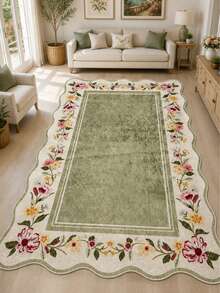 Chilai Home Floral Pattern Area Rug, Soft Non-Slip Carpet For Living Room & Bedroom, Runner Rug, Washable Kitchen Rug, Home Decor Rug, Made In Turkey - Multicolor - View 1
