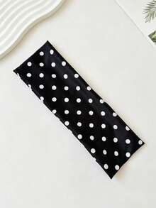 4pcs/1pc Women's Sweet Cool Sporty Yoga Beach Black White Brown Khaki Polka Dot Headband Fashion Versatile High-End Elegant Elegant Minimalist Style Small Long Scarf Hairband Hair Accessory Suitable For Daily Outings Casual Parties Commuting Vacation Hair Tying Hair Binding Hair Styling Makeup Outfit Matching Accessory Headwear - Multicolor - View 9
