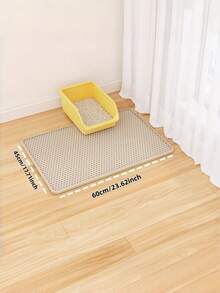 1pc Double Layer Thickened EVA Cat Litter Mat, Washable, Anti-Tracking, Anti-Splashing, Cat Paw Pad, Cat Litter Box Supplies - Khaki - View 9
