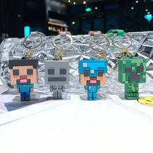 Minecraft 1 قطعة سلسلة مفاتيح مطاطية ناعمة إبداعية، تعليقة حقيبة ظهر، هدية بضائع ألعاب بأسعار معقولة للزملاء والأصدقاء - A - مشاهدة 5