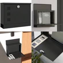 Wall Mounted Letterbox, Weatherproof Post Box, Modern Mailbox With 2 Keys And Viewing Windows, Easy To Install - T0001-01-6626 - View 7