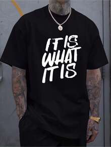 T-shirt imprimé pour hommes Short-SDenim‑Toneved, noir/blanc - blanc avec motif noir, chemise Short-SDenim‑Toneved - tissu doux et respirant de qualité - Noir - Voir 1