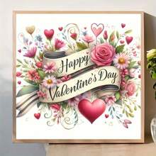 1PC DIY 5D Diamond Painting Kit Blessing Words Pattern - Round Full Drill Art Mosaic Craft, Home Wall Decor, Frameless - No Frame - View 2
