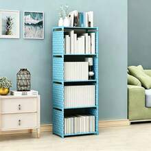 Simple Bookshelf, Student Bookcase, Storage Rack Combination, Reinforced Storage Cabinet, Storage Display Rack, Bookcase - Pink Dots - View 3